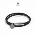 Elorn Black Bracelet - Genuine Leather
