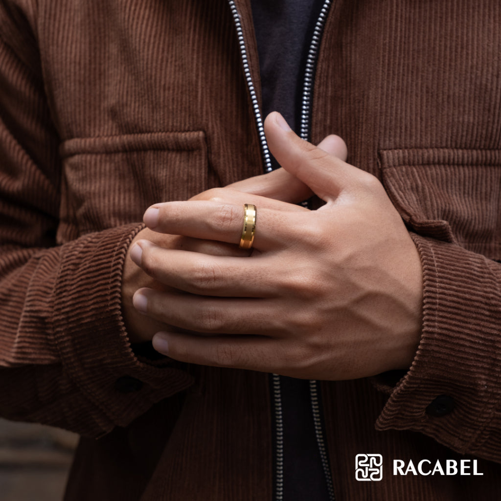 Vulken Gold Ring - Tungsten