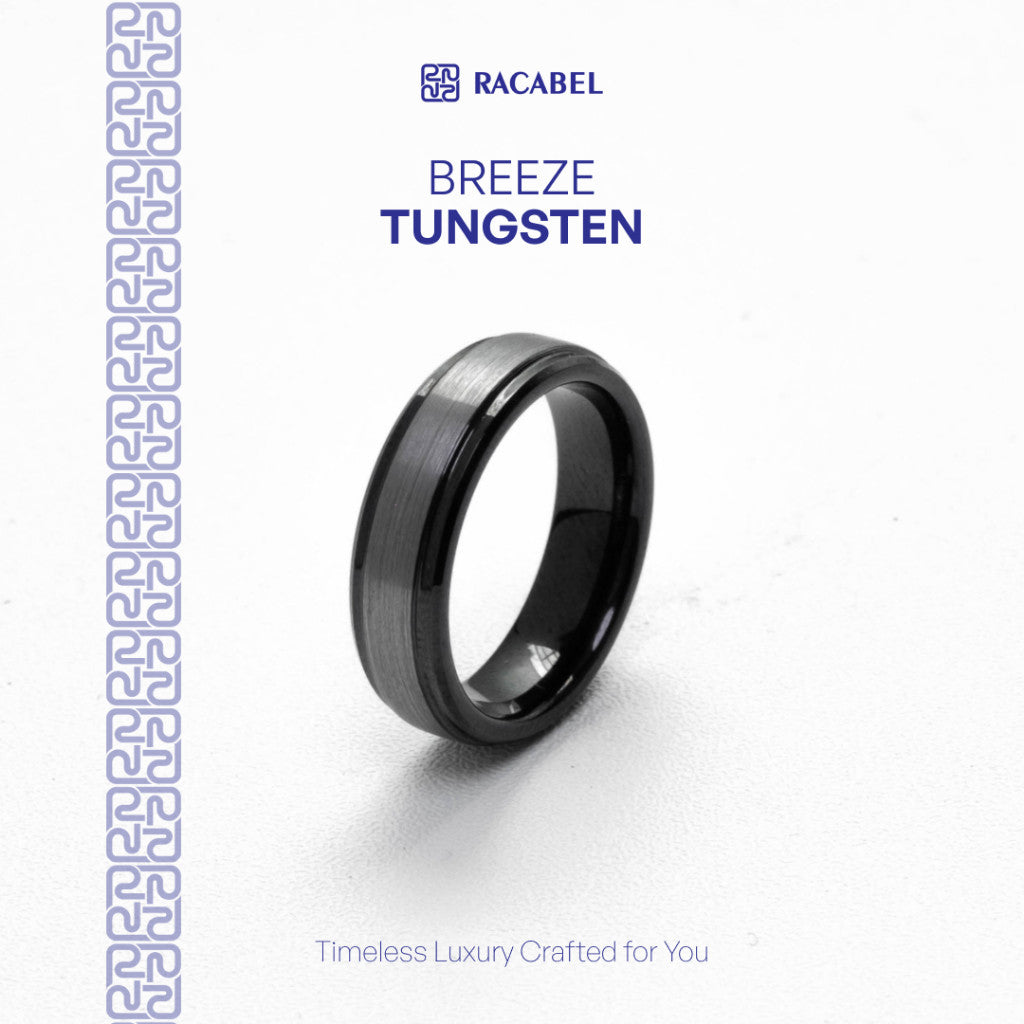 Breeze Black Ring - Tungsten