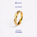 Racabel Azumak Ring - Cincin Pria Wanita Titanium Anti Karat