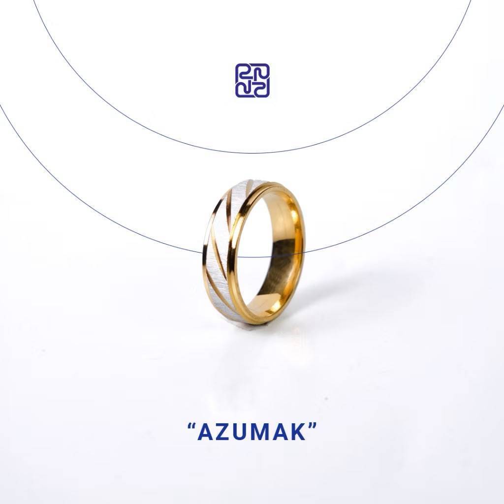 Racabel Azumak Ring - Cincin Pria Wanita Titanium Anti Karat