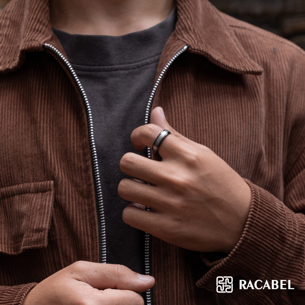 Breeze Black Ring - Tungsten
