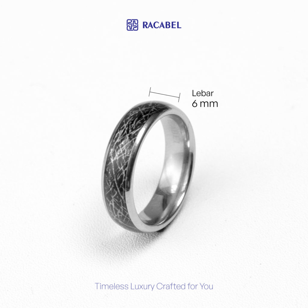 Racabel Craze Ring - Cincin Tungsten Pria Anti Karat