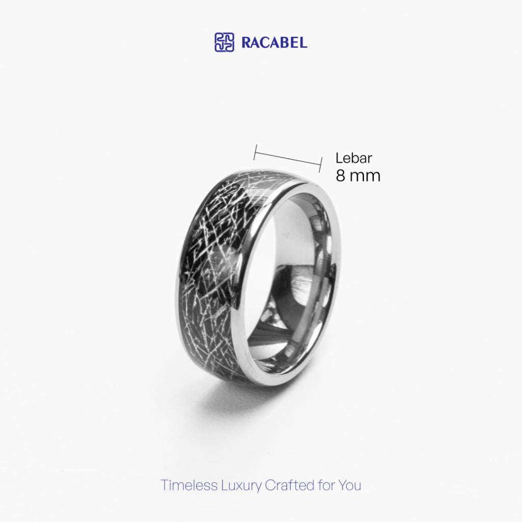 Racabel Craze Ring - Cincin Tungsten Pria Anti Karat
