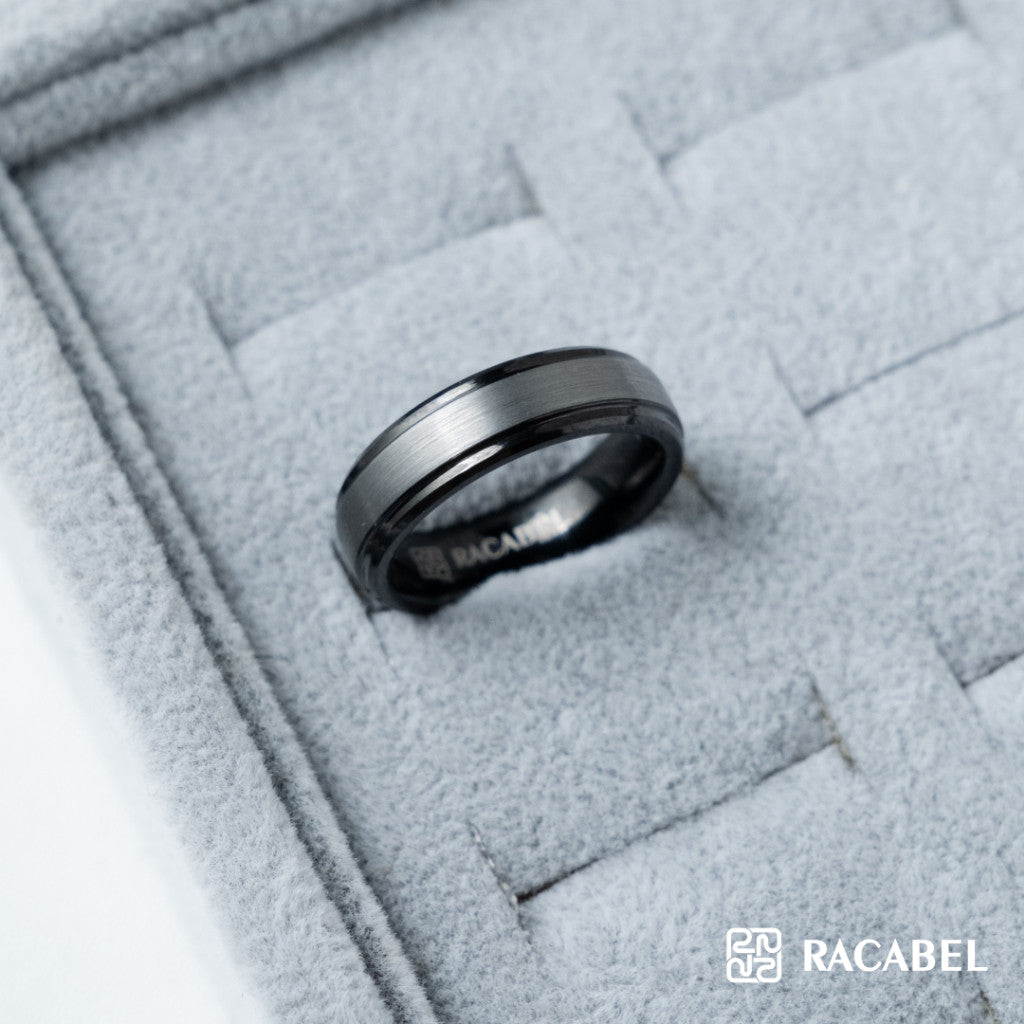 Breeze Black Ring - Tungsten