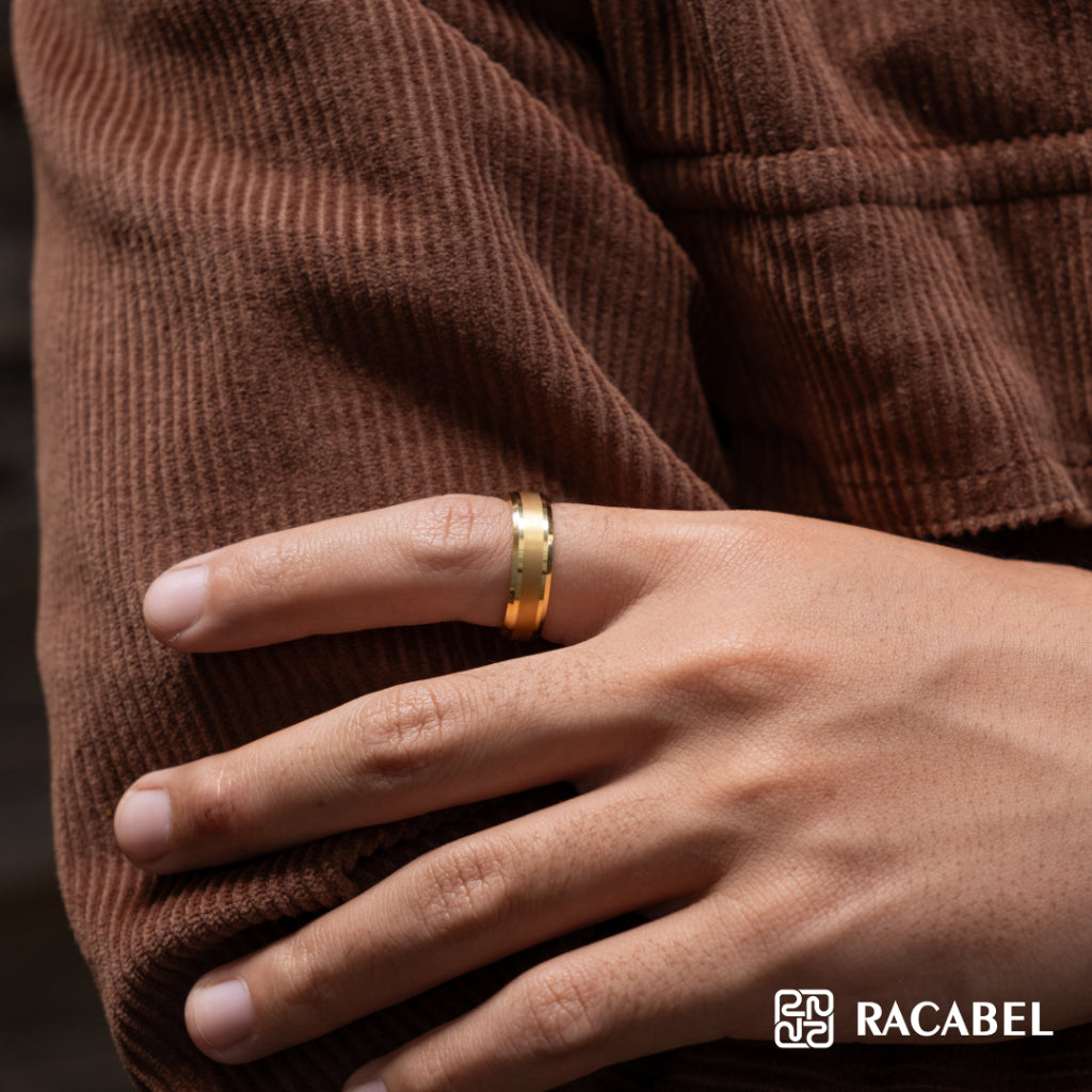 Vulken Gold Ring - Tungsten