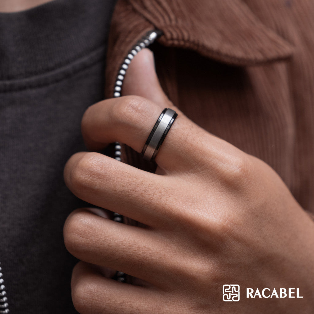 Breeze Black Ring - Tungsten