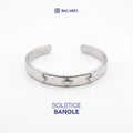 Racabel Gelang Bangle Solstice - Stainless Steel Anti Karat Warna Silver Unisex Pria Wanita Simple