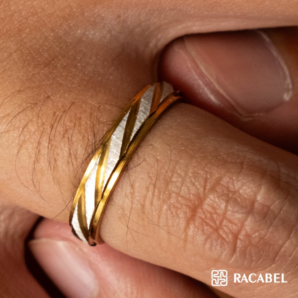 Racabel Azumak Ring - Cincin Pria Wanita Titanium Anti Karat