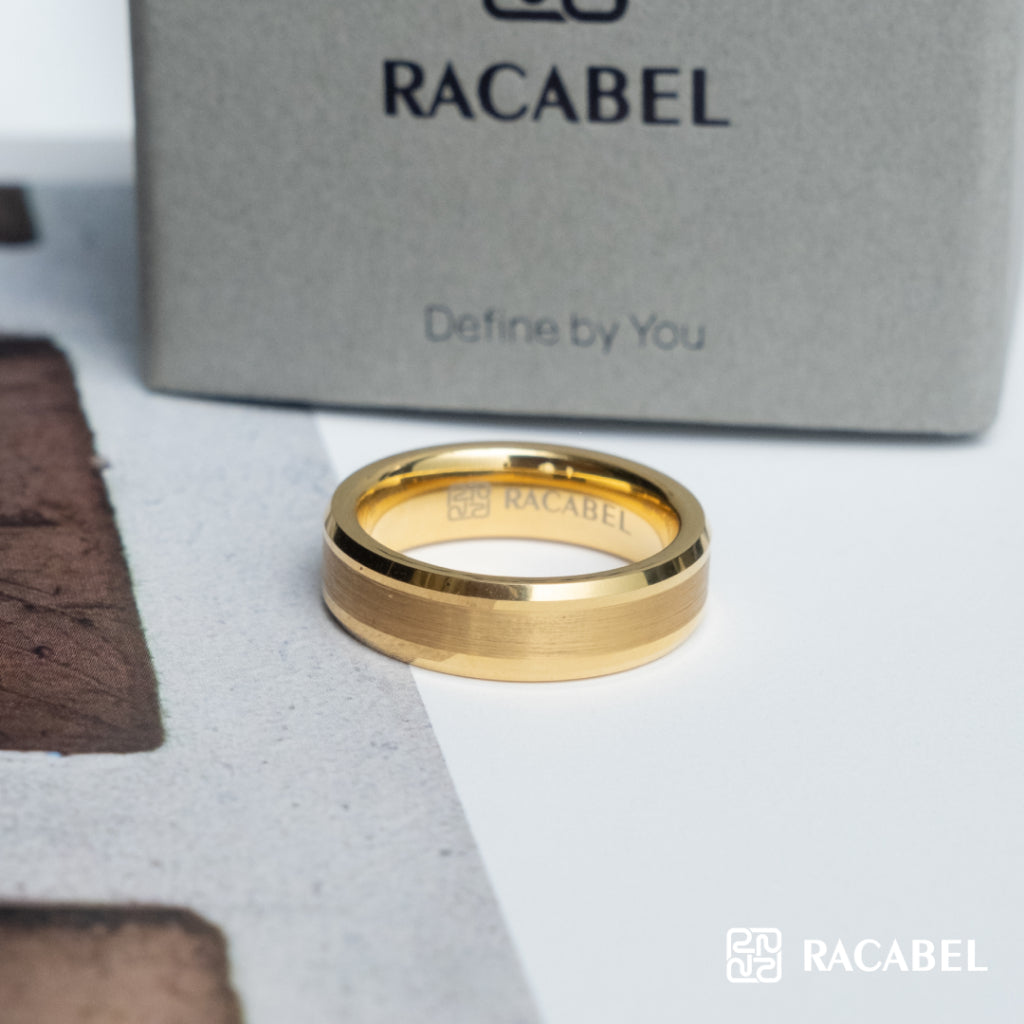 Vulken Gold Ring - Tungsten