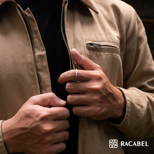 Racabel Ash Anxiety Ring Silver - Cincin Kecemasan Pria Wanita Titanium Silver Anti Karat