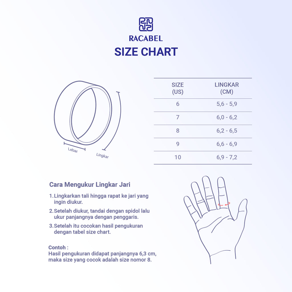 Racabel Ash Anxiety Ring Silver - Cincin Kecemasan Pria Wanita Titanium Silver Anti Karat