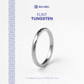 Racabel Flint Ring - Cincin Tungsten Pria Wanita Silver Anti Karat