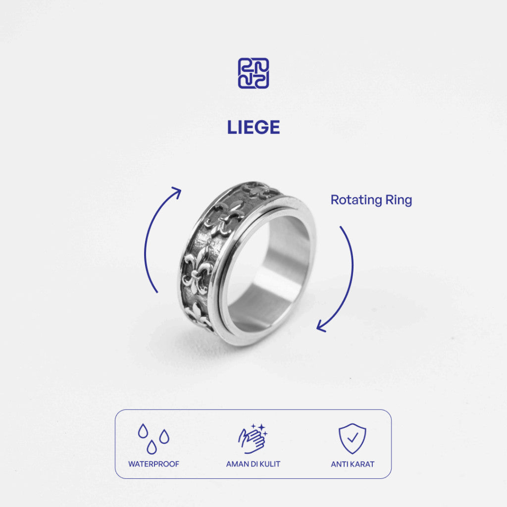 Liege Anxiety Ring Silver - Titanium