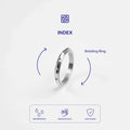 Racabel Index Anxiety Ring Silver - Cincin Kecemasan Pria Wanita Titanium Silver Anti Karat