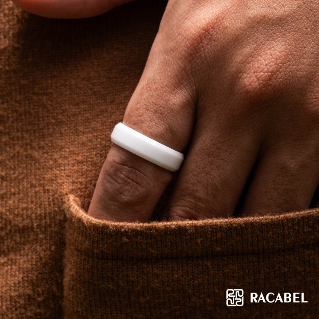 Terra Ceramic Ring White - Ceramic