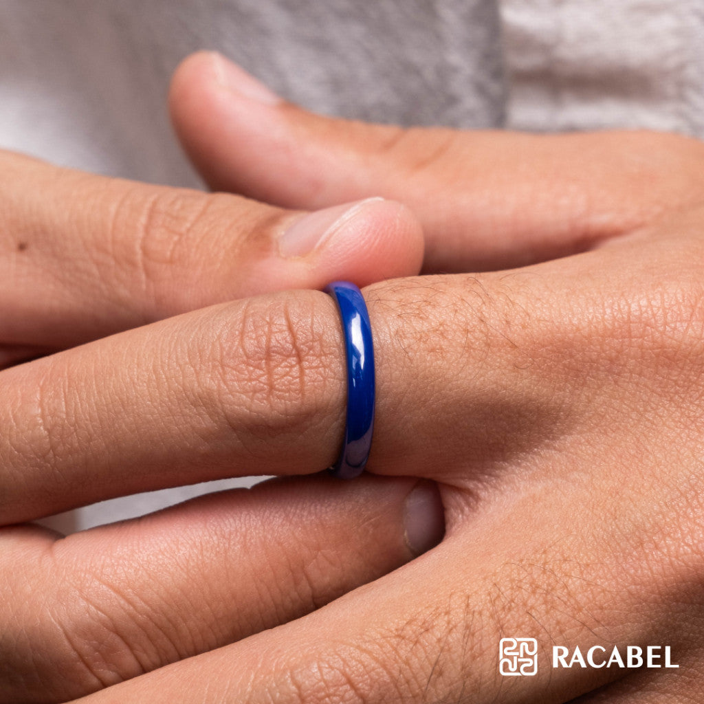 Amber Ceramic Ring Blue - Ceramic