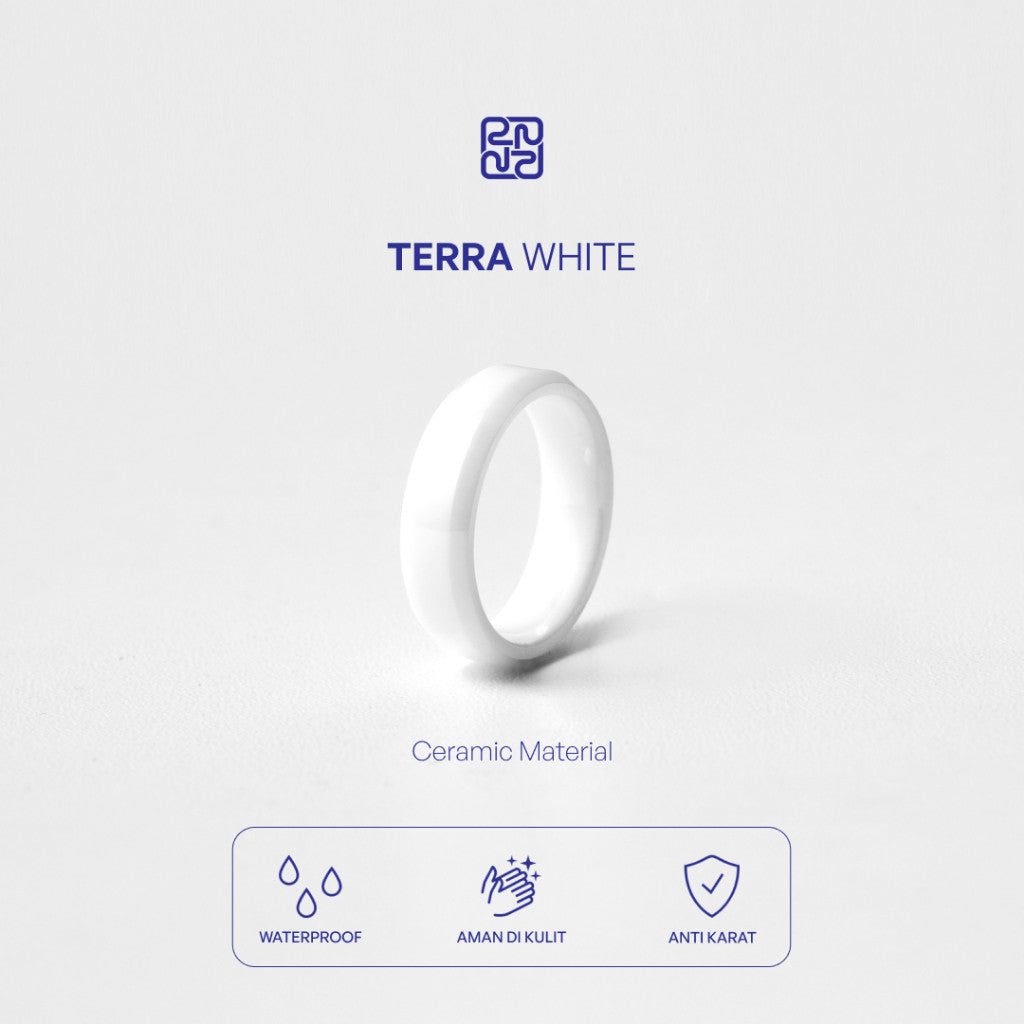 Terra Ceramic Ring White - Ceramic